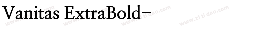 Vanitas ExtraBold字体转换